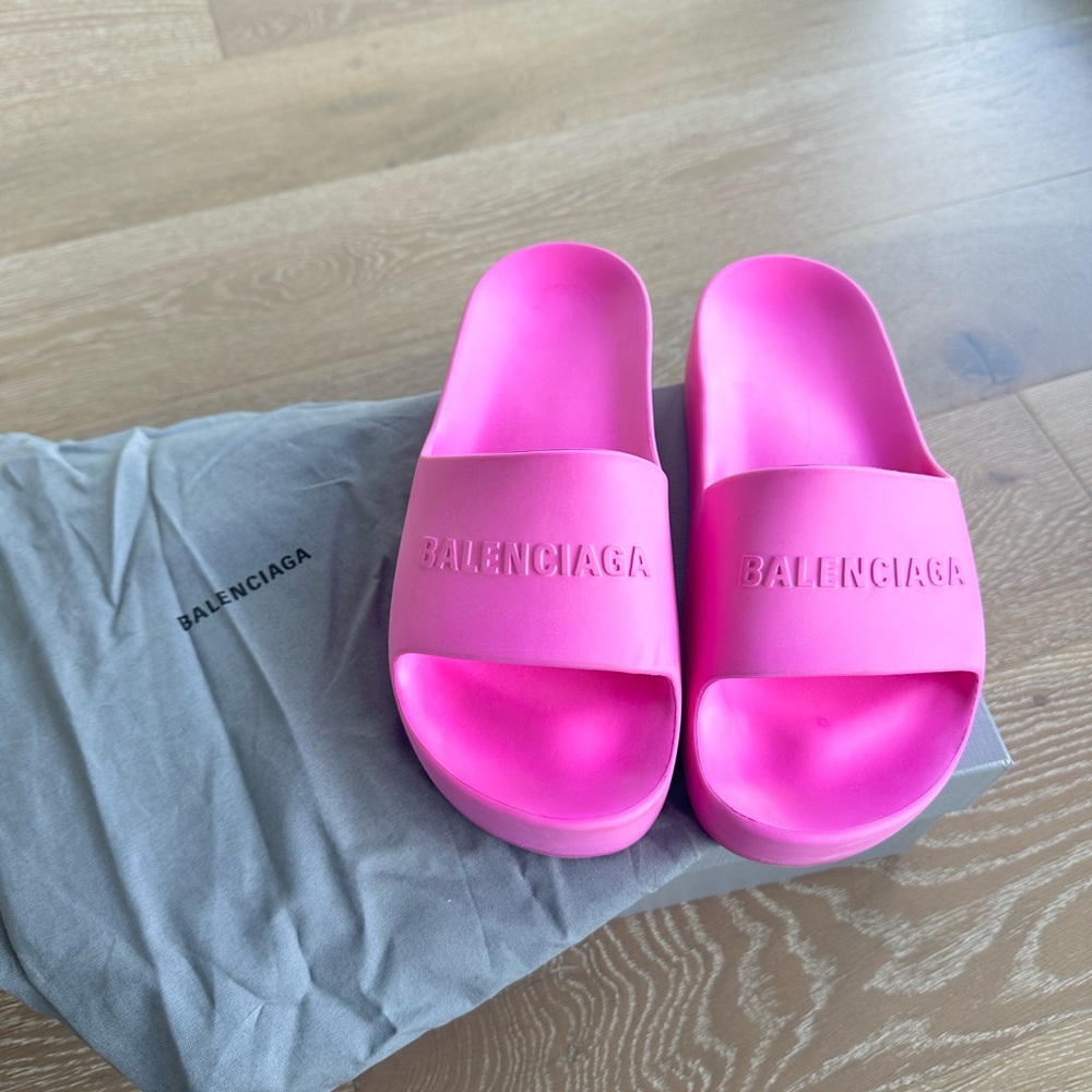 Pink Balenciaga Slides